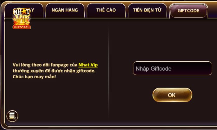 Nạp tiền Nhatvip Giftcode tràn ngập cho anh em Nhatvip